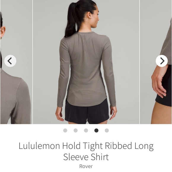 New without tags lululemon hold tight long sleeve - riverstone size 12 - Picture 6 of 7
